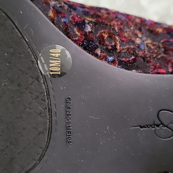 Jessica Simpson Bainer velvet studded block heel womens size 10M - Picture 12 of 13